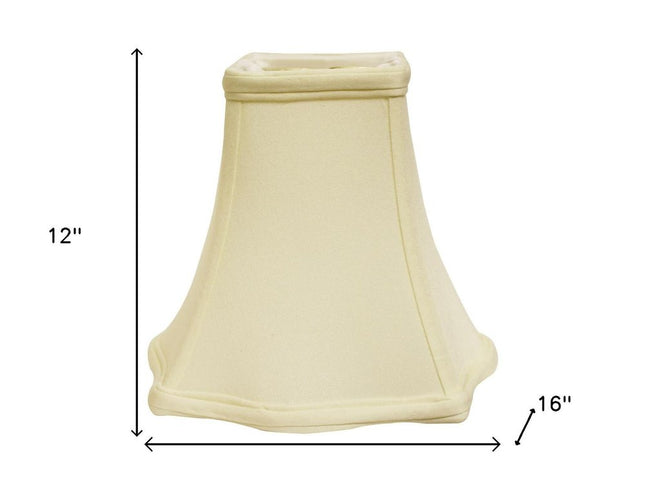 16" Ivory Premium Square No Slub Lampshade