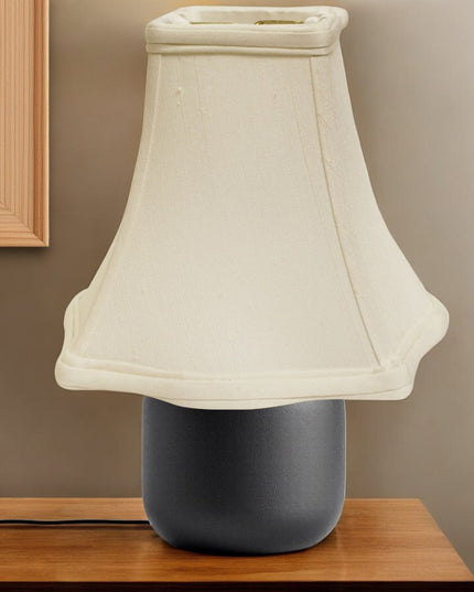 White Monay Shantung Silk Square Lamp Shade