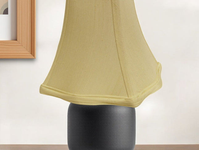 Antiqued White Monay Shantung Silk Square Lamp Shade