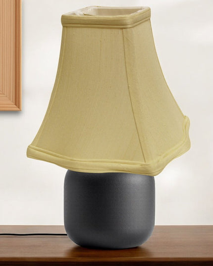 Antiqued White Monay Shantung Silk Square Lamp Shade