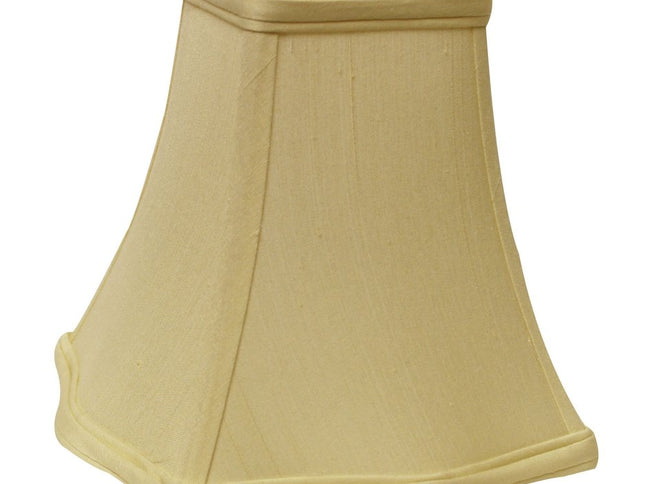Antiqued White Monay Shantung Silk Square Lamp Shade