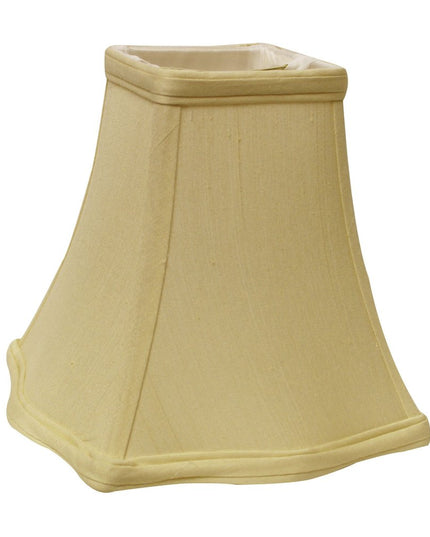 Antiqued White Monay Shantung Silk Square Lamp Shade