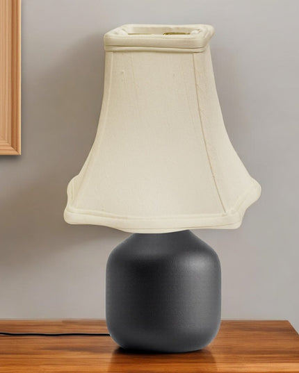 White Monay Shantung Silk Square Lamp Shade