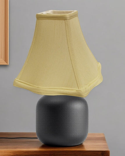 Antiqued White Monay Shantung Silk Square Lamp Shade