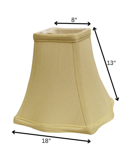 Antiqued White Monay Shantung Silk Square Lamp Shade
