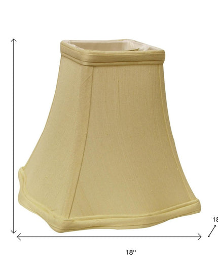 Antiqued White Monay Shantung Silk Square Lamp Shade