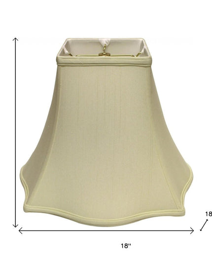 Ivory Monay Shantung Silk Square Lamp Shade