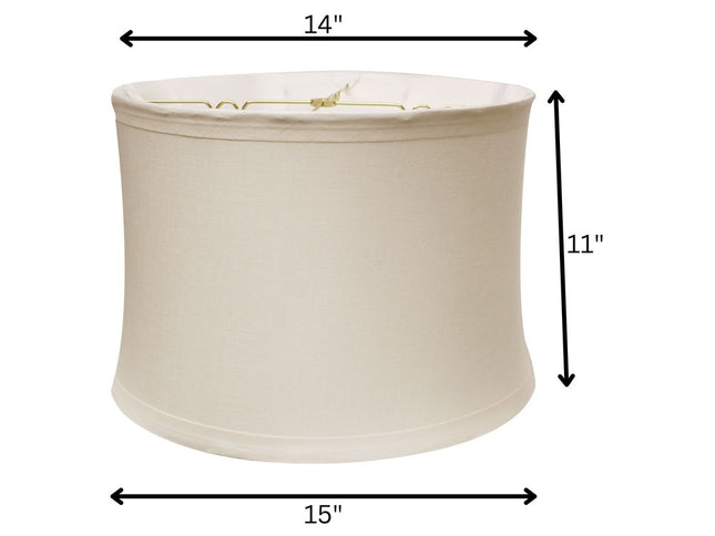 Snow Linen Drum Lamp Shade
