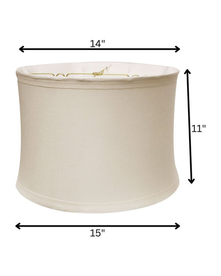 Snow Linen Drum Lamp Shade