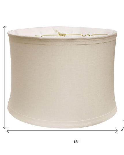 Snow Linen Drum Lamp Shade