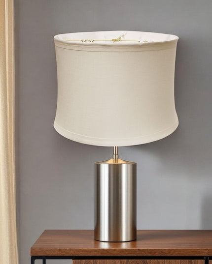 Snow Linen Drum Lamp Shade