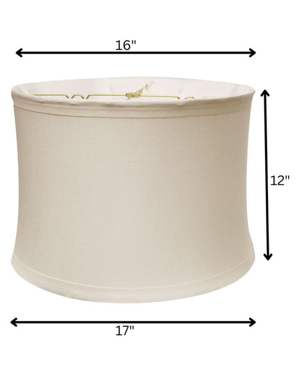 Snow Linen Drum Lamp Shade