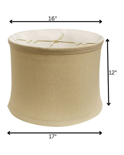 Beige Linen Drum Lamp Shade