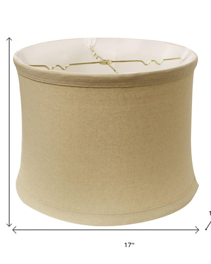 Beige Linen Drum Lamp Shade