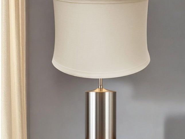 Snow Linen Drum Lamp Shade