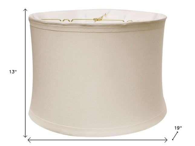 Snow Linen Drum Lamp Shade