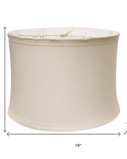 Snow Linen Drum Lamp Shade