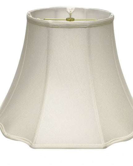 White Monay Shantung Silk Bell Lamp Shade