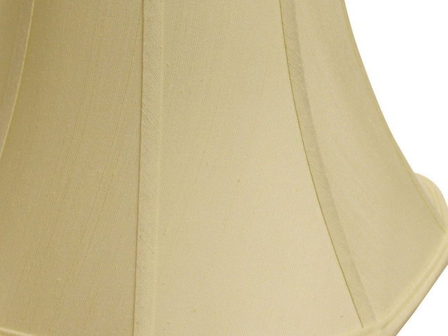 Antiqued White Monay Shantung Silk Bell Lamp Shade