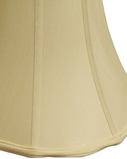 Antiqued White Monay Shantung Silk Bell Lamp Shade
