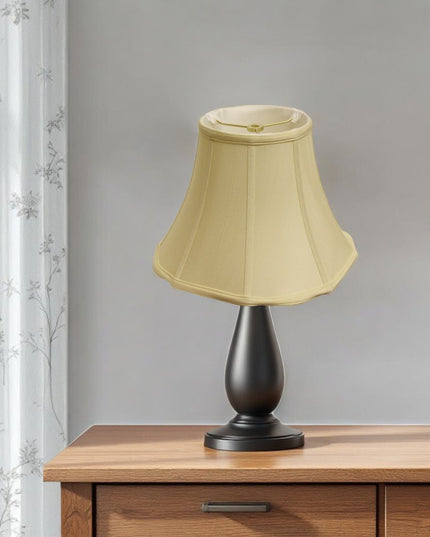 Antiqued White Monay Shantung Silk Bell Lamp Shade