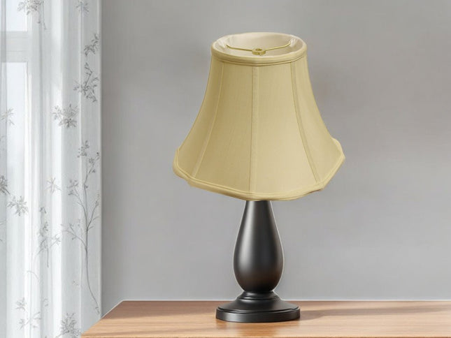 Antiqued White Monay Shantung Silk Bell Lamp Shade