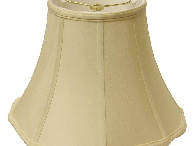 Antiqued White Monay Shantung Silk Bell Lamp Shade