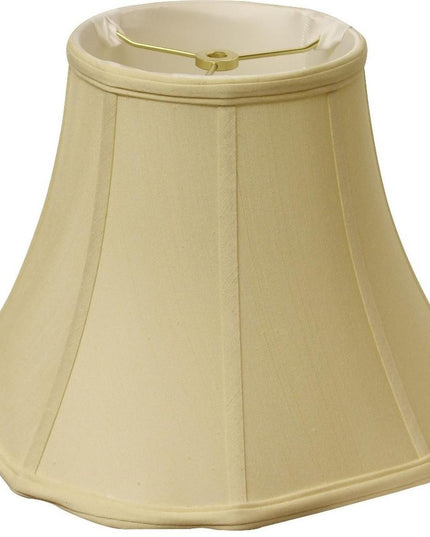 Antiqued White Monay Shantung Silk Bell Lamp Shade