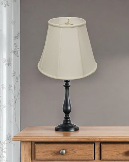 White Monay Shantung Silk Empire Lamp Shade