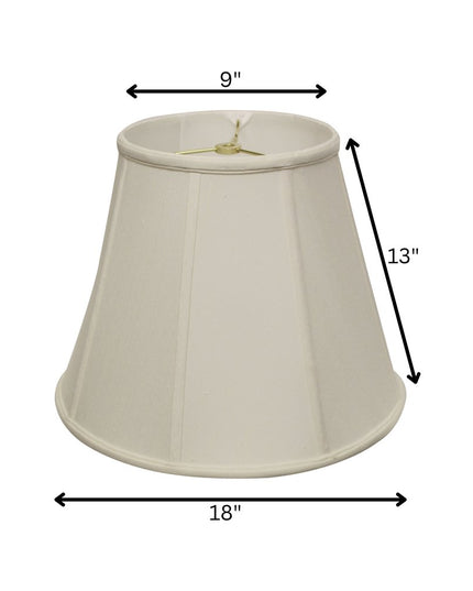 White Monay Shantung Silk Empire Lamp Shade