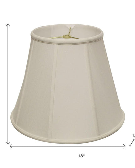 White Monay Shantung Silk Empire Lamp Shade