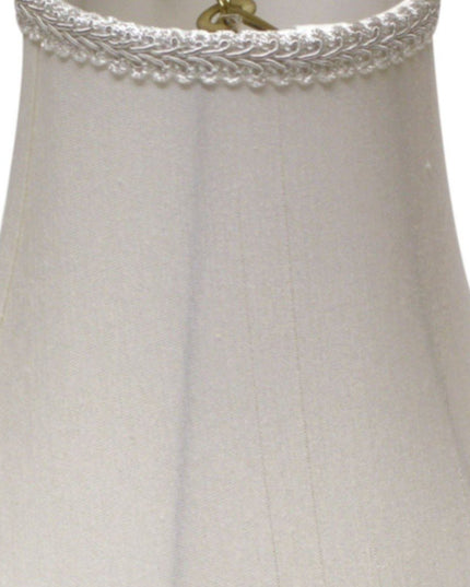 White Monay Shantung Silk Bell Lamp Shade