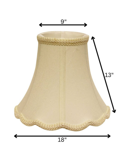 Ivory Monay Shantung Silk Bell Lamp Shade