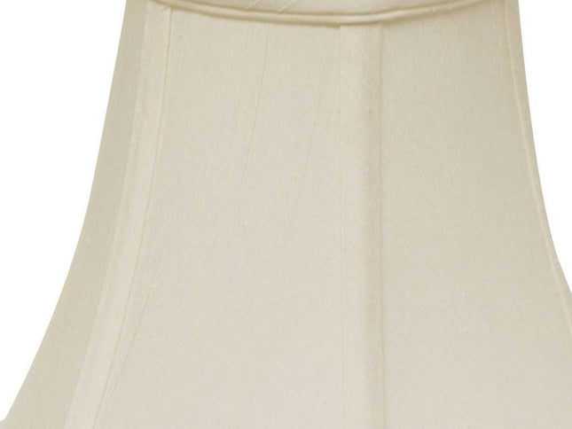 White Monay Shantung Silk Bell Lamp Shade