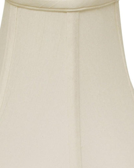 White Monay Shantung Silk Bell Lamp Shade