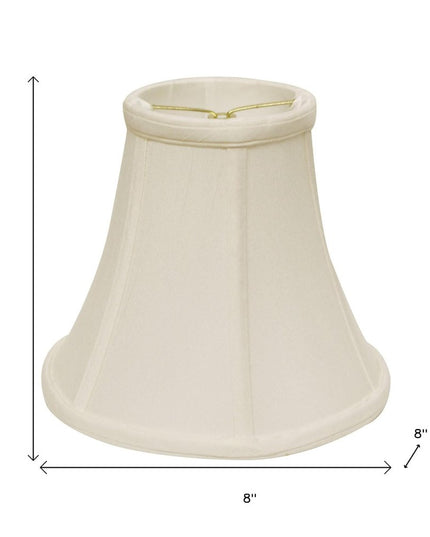 White Monay Shantung Silk Bell Lamp Shade