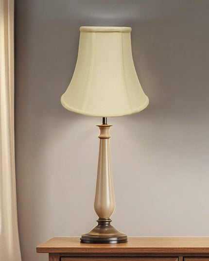 Ivory Monay Shantung Silk Bell Lamp Shade