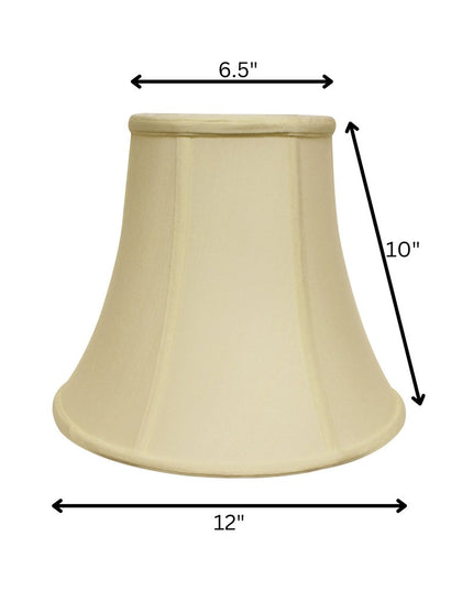 Ivory Monay Shantung Silk Bell Lamp Shade