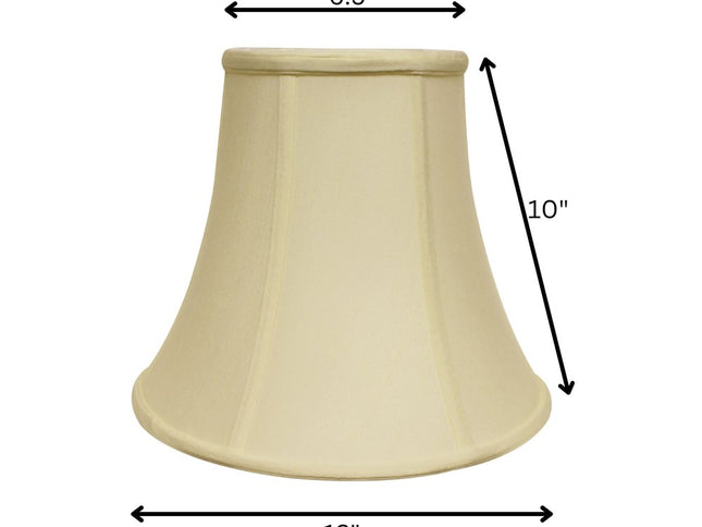 Ivory Monay Shantung Silk Bell Lamp Shade