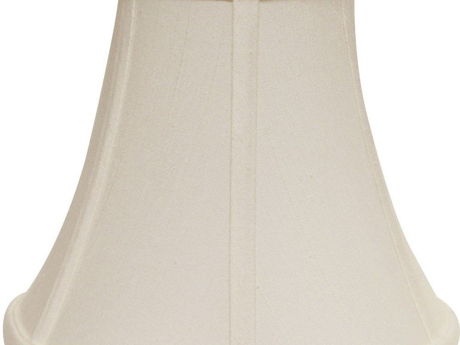 White Monay Shantung Silk Bell Lamp Shade