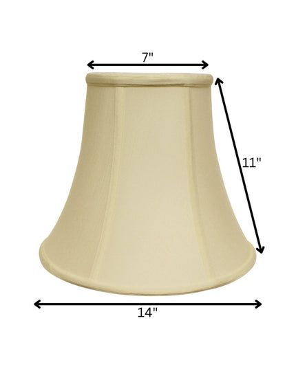 Ivory Monay Shantung Silk Bell Lamp Shade