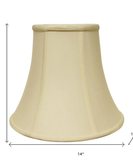 Ivory Monay Shantung Silk Bell Lamp Shade
