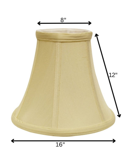 Antiqued White Monay Shantung Silk Bell Lamp Shade
