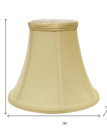 Antiqued White Monay Shantung Silk Bell Lamp Shade