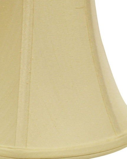 Antiqued White Monay Shantung Silk Bell Lamp Shade