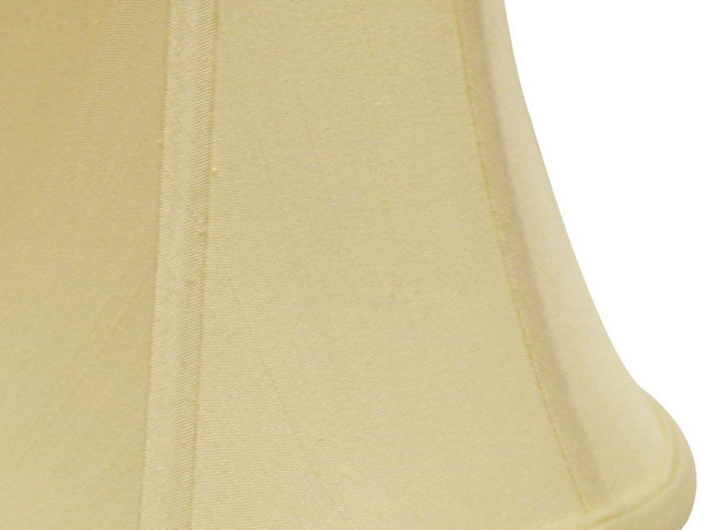 Antiqued White Monay Shantung Silk Bell Lamp Shade