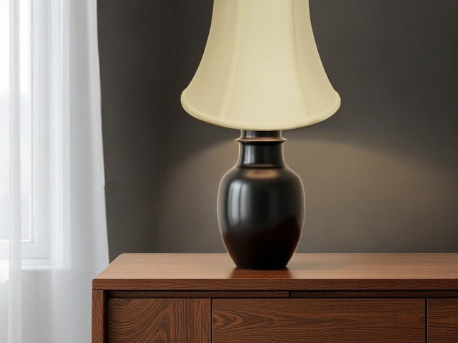 Ivory Monay Shantung Silk Bell Lamp Shade