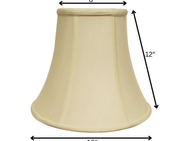 Ivory Monay Shantung Silk Bell Lamp Shade