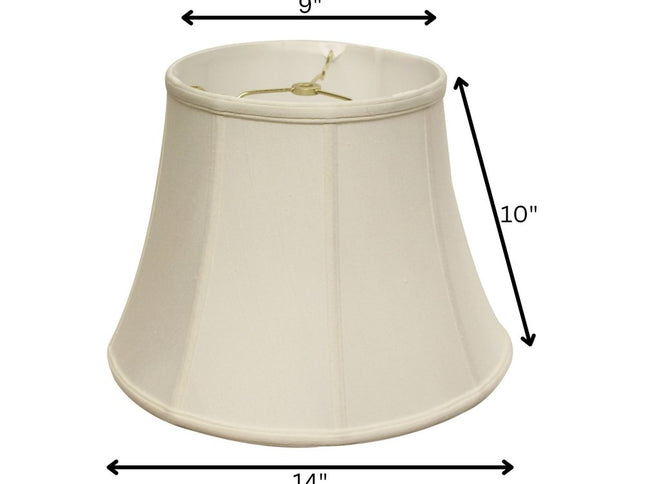 Off White Monay Shantung Silk Bell Lamp Shade