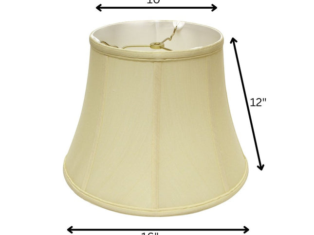 Antiqued White Monay Shantung Silk Bell Lamp Shade